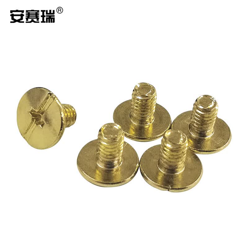 Anselite Copper-Plated Threaded Rivets, Ledger/Album Binding Screws, Tenons, Recipe Locks, 5×8, 100 Sets, 4C00087