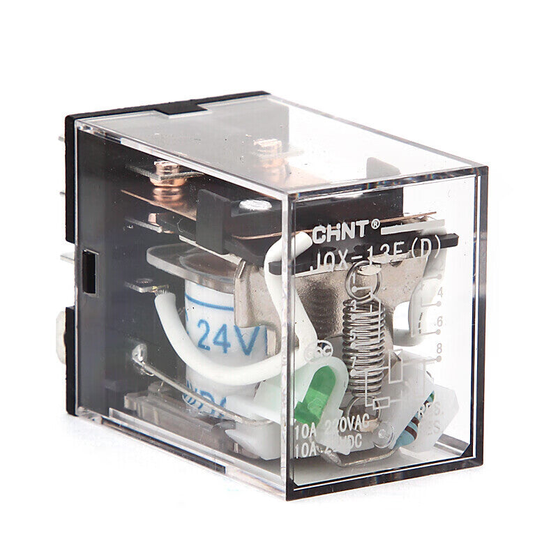 Chint (CHNT) JQX-13F/2Z-CA-AC380V--CZT08A-02 small intermediate relay 8 feet wide (relay + base/without light)