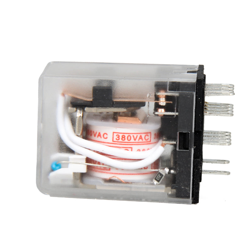 PEOTR HH54P intermediate relay small electromagnetic relay four open and four closed 14-pin silver contacts with light DC24V 1