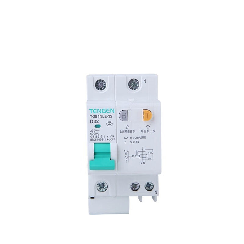 Tianzheng Electric TENGEN TGB1NLE-32 1P+N D20 100mA miniature leakage protection circuit breaker 335021600456