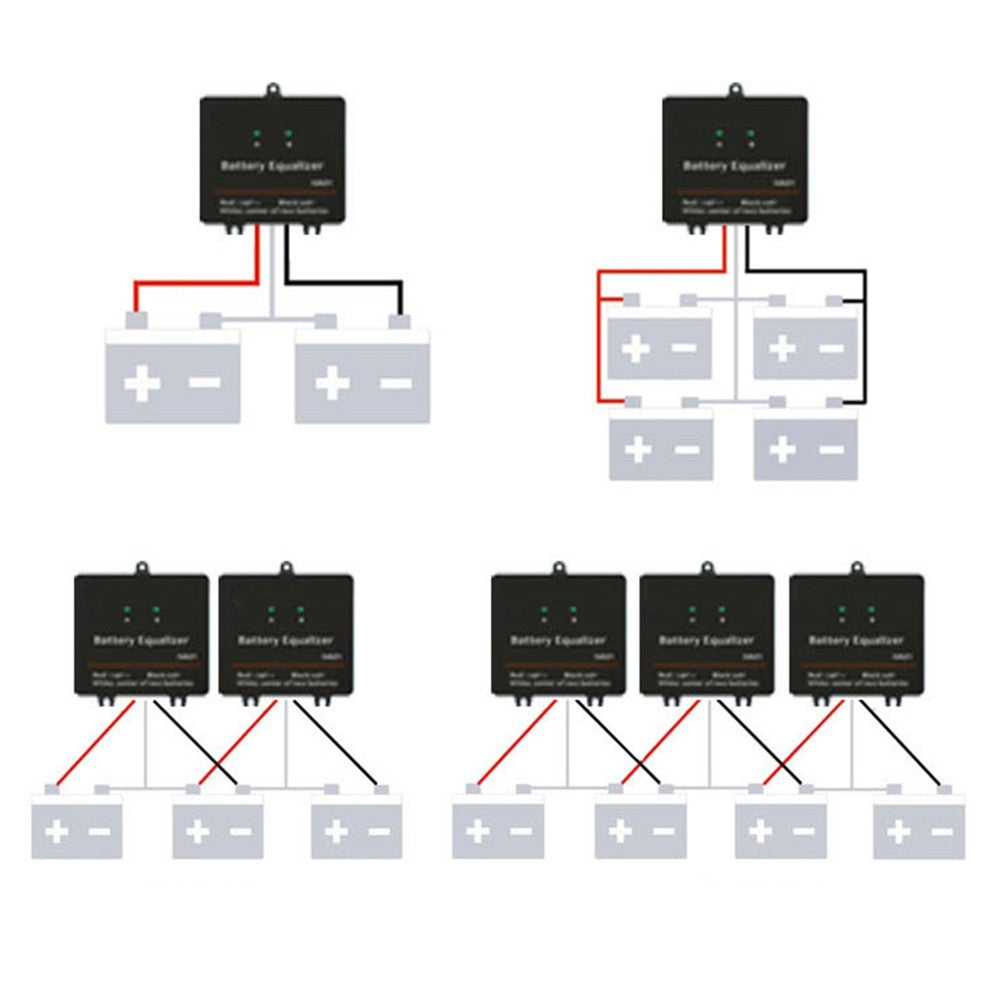 2S Battery Cell Balancer with Active Voltage Regulation for 2x12V Batteries