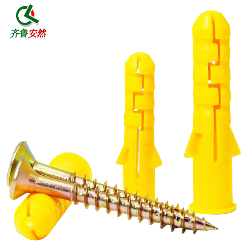 Qilu Anran Small Yellow Croaker Plastic Expansion Tubes, Anchor Bolts, Expansion Plugs, Bolts, Screws, Wall Plugs, Expansion Screws [M6x30 30 pieces/box Small Yellow Croaker Anchor Bolts]