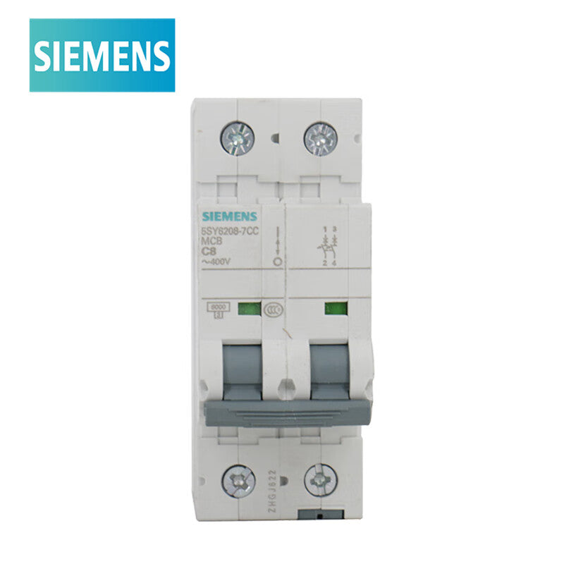 Siemens 5SY6208-7CC 8A 2P Circuit Breaker Type C