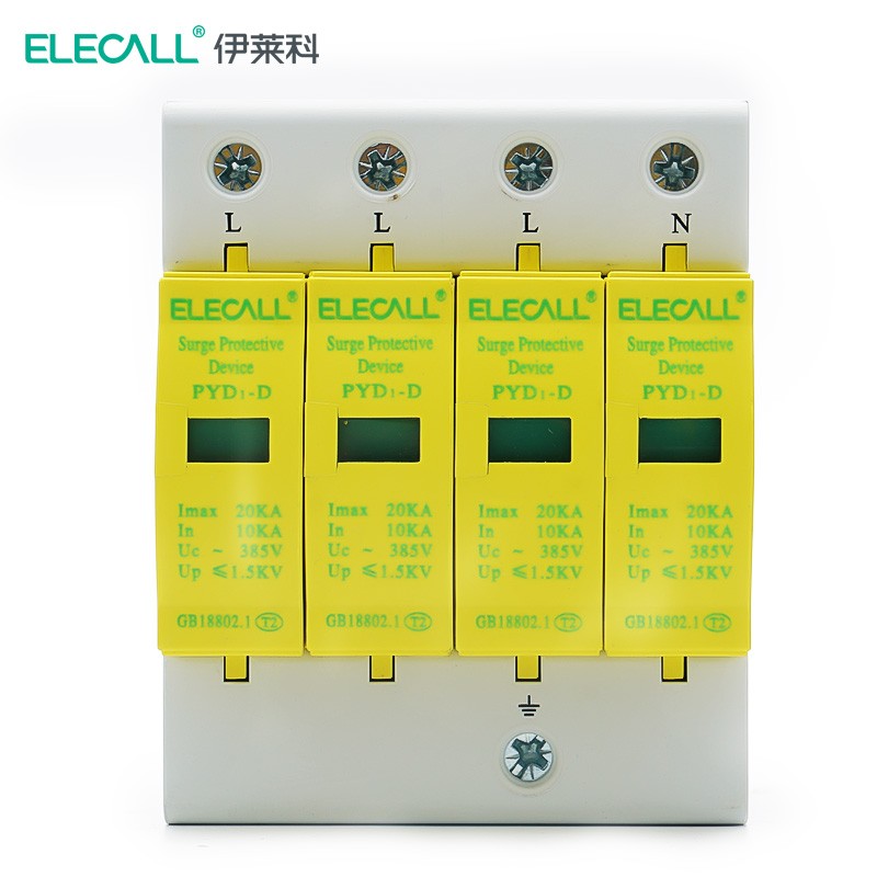 ELECALL 385V 4P PYD1-D Surge Protector 20KA Power Arrester