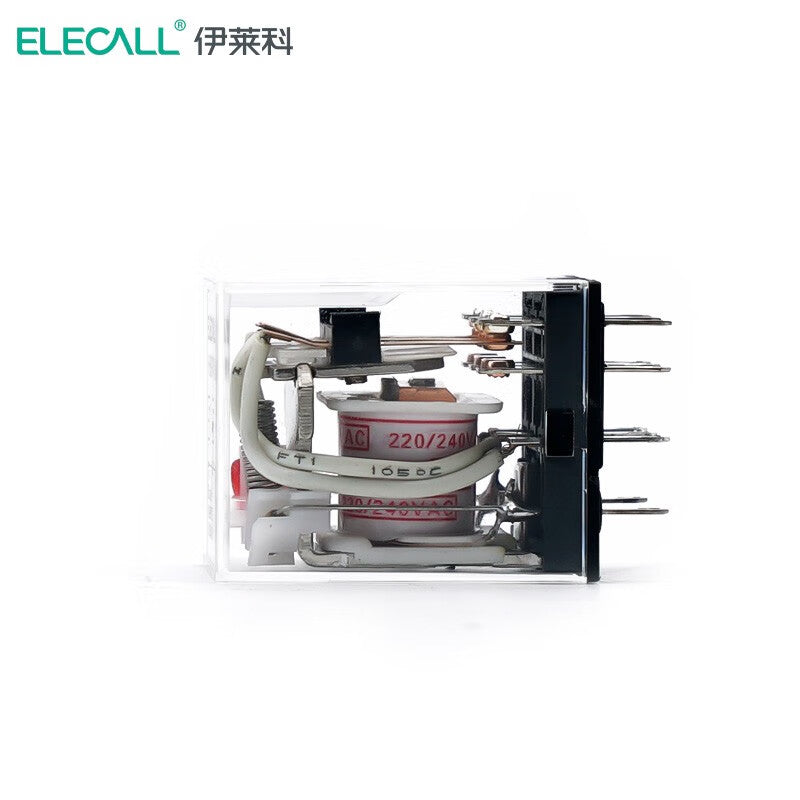 ELECALL HH53P small intermediate relay AC three-open three-closed with light without base electromagnetic relay set 11 feet MY3NJ AC220V