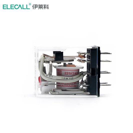 ELECALL HH53P small intermediate relay AC three-open three-closed with light without base electromagnetic relay set 11 feet MY3NJ AC220V