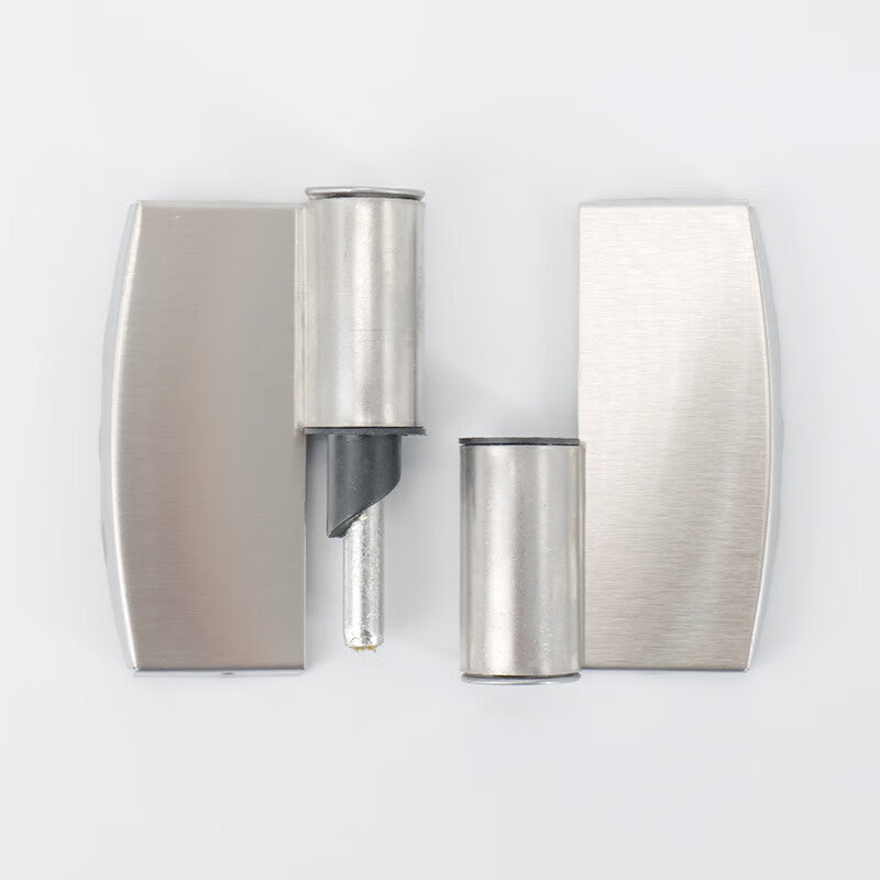 Bingyu Stainless Steel Partition Hinges, Public Toilet/Restaurant Self-closing Door Removable Hinges, Right Side All Stainless Steel, 2 Pieces BH-587