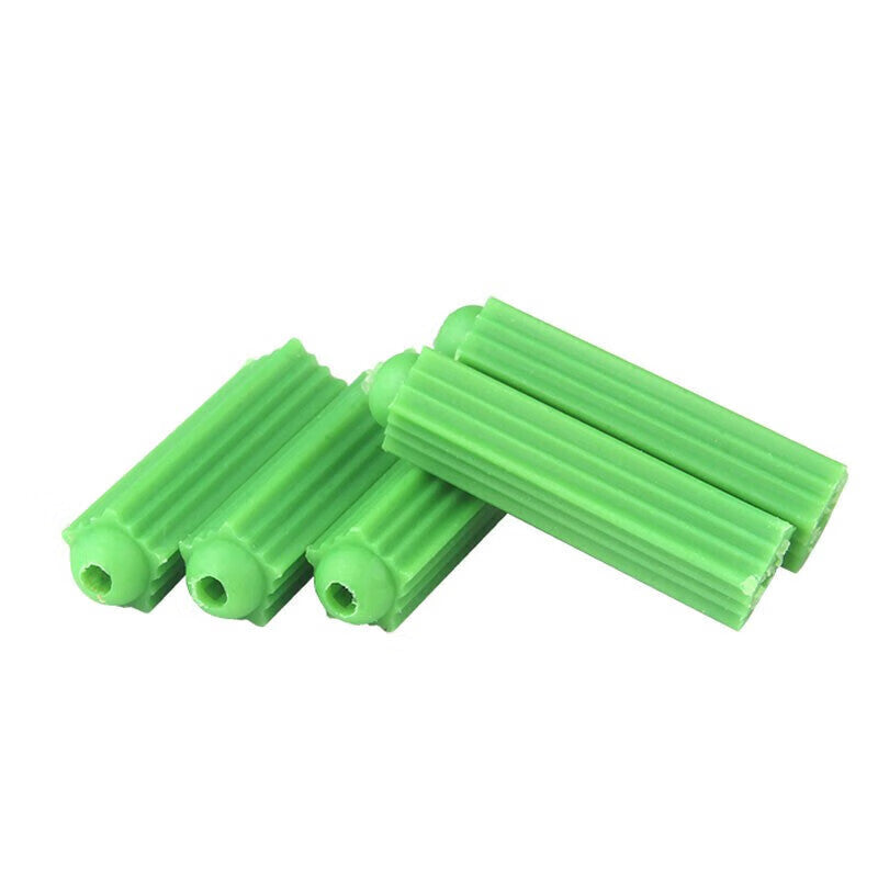Haisdike Plastic Expansion Tubes, Green Plugs, Wall Plugs, Expansion Screws, Rubber Granules, M6 (2000 pieces) HKqy-16