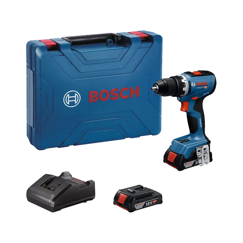 Bosch 18V heavy-duty lithium-ion drill 2.0Ah two batteries and one charging box set; GSR 18V-65 2B