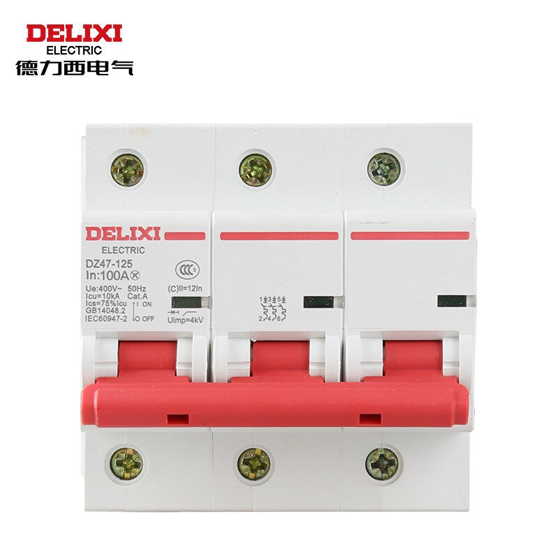 DELIXI DZ47-125 3P C Type 125A Circuit Breaker