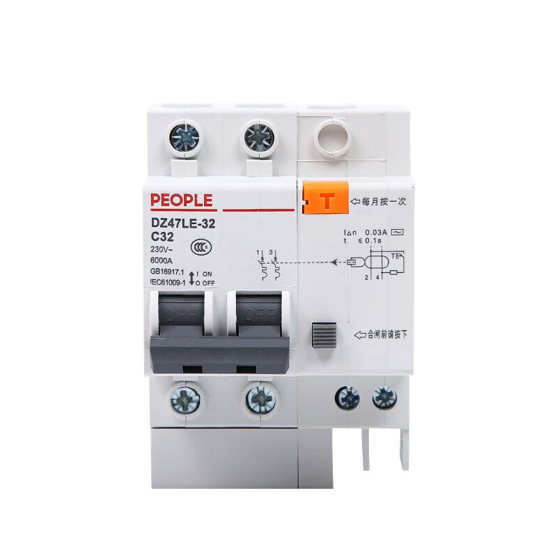 People's DZ47LE 3P 10A Air Switch with Leakage Protector