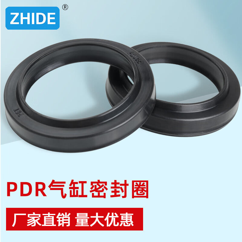 ZHIDE PDR type cylinder piston rod dust seal C-shaped pneumatic accessory seal nitrile butadiene rubber 25*33*5.5/7.5