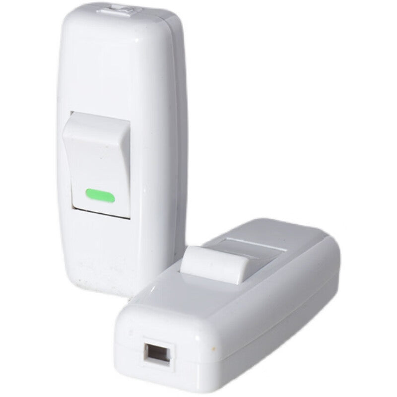 Huishida High-Power Single-Pole Pushbutton Switch for Small Lights, Copper Wiring, Rocker Type, Hand-held Bedside Switch (One Unit)