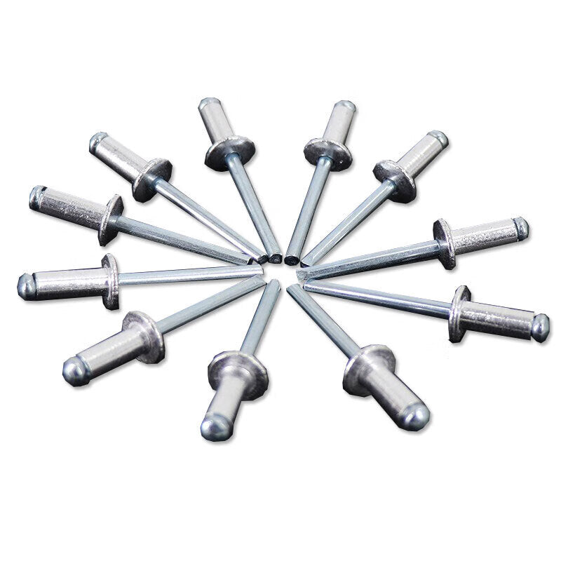 Winstein WSX214 Blind Rivets, DIN7337 Type A, Open-type Flat Round Head, Blue/White Zinc, 5×30 (250 pieces)