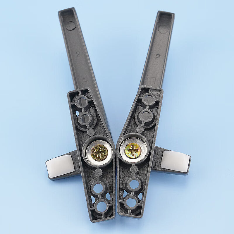 Haisik [Jingcang] Window Handle, Type 50 Aluminum Alloy Single-Point Casement Window Handle, Outward-Opening Window 7-Shaped Window Lock, Curtain Wall Hung Window Handle, Dark Gray Left Handle HKsq-149