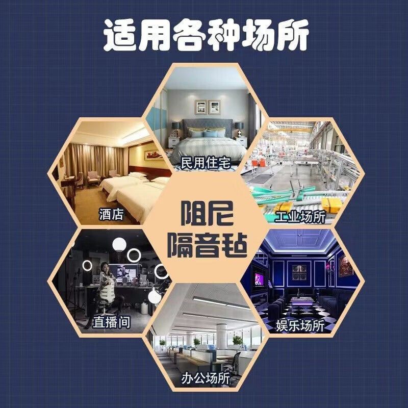 Shengduoshan Damping Sound Insulation Felt, Sound Insulation Board, Indoor Flame-Retardant and Environmentally Friendly Sound Insulation Blanket, Ceiling Installation, KTV Sound Insulation and Sound Absorption Device