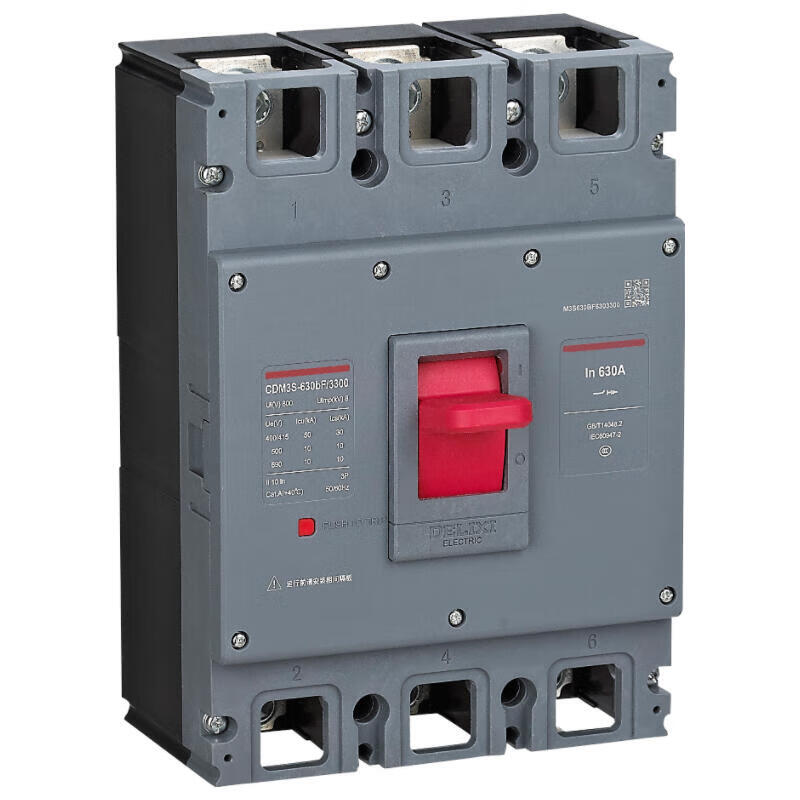 Delixi CDM3S-630F Molded Case Circuit Breaker, 630A
