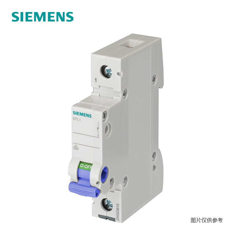 Siemens 5TL1 63A 1P base plate/DIN rail mounting front operation 250VAC 5TL11633CN load isolation switch