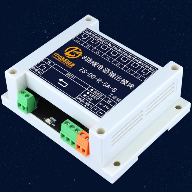 ZHONGSHENGKEJI Relay Output Module, Isolated Type; 12V; 8 Channels; CAN