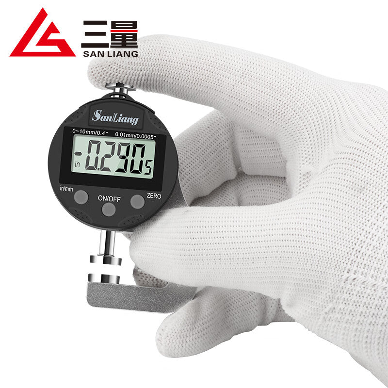 JDE41 high-precision thickness gauge (0-20mm, flat head) for measuring paper thickness using a three-dimensional digital display thickness gauge.