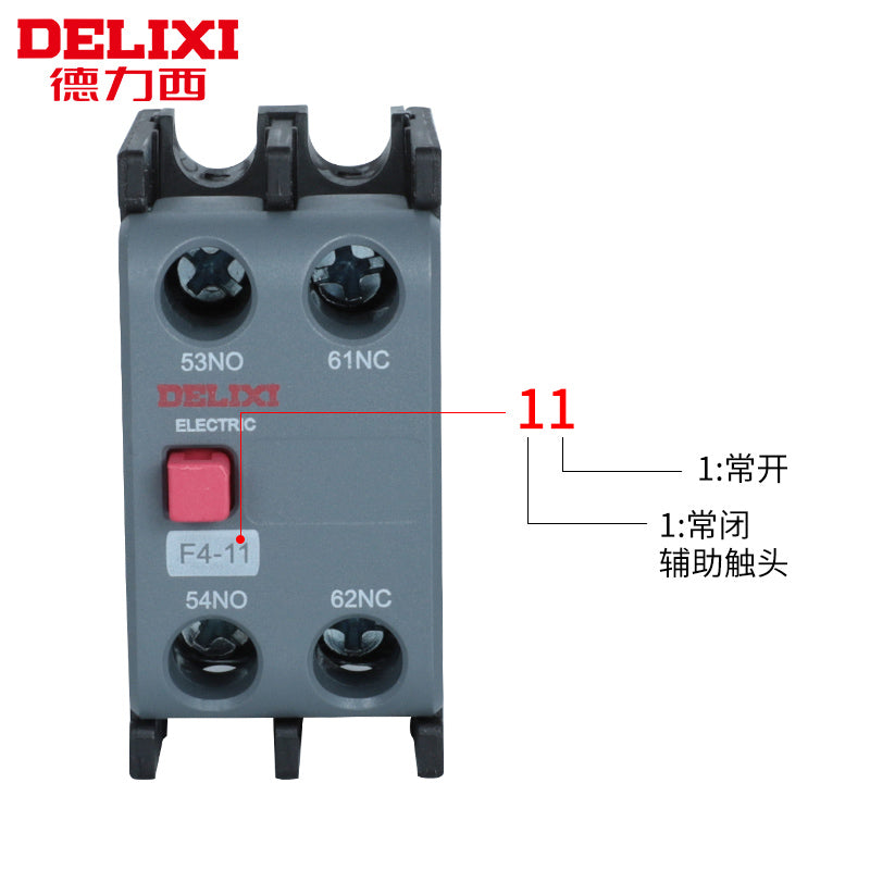 Delixi AC contactor auxiliary contact F4-22/31 with CJX2S CJX2 contactor F4-11