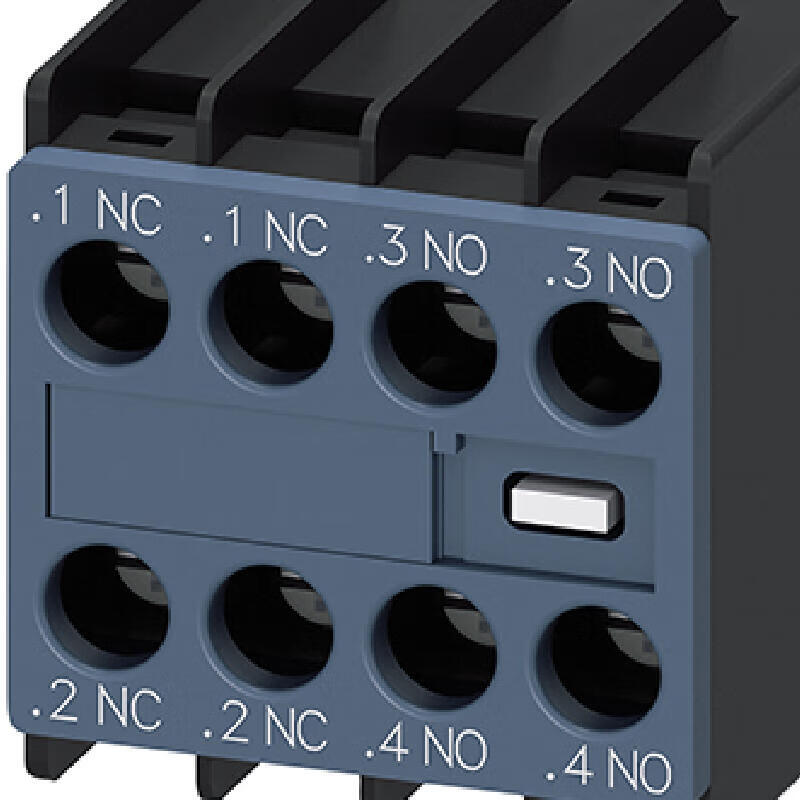 Siemens AUX. switch set, 2NO+2NC adjustment paths: 1NC, 1NC, 1NO, 1NO, for motor contactors and contactor relays, sizes S00 and S0, screw terminals; 3RH69111HA22