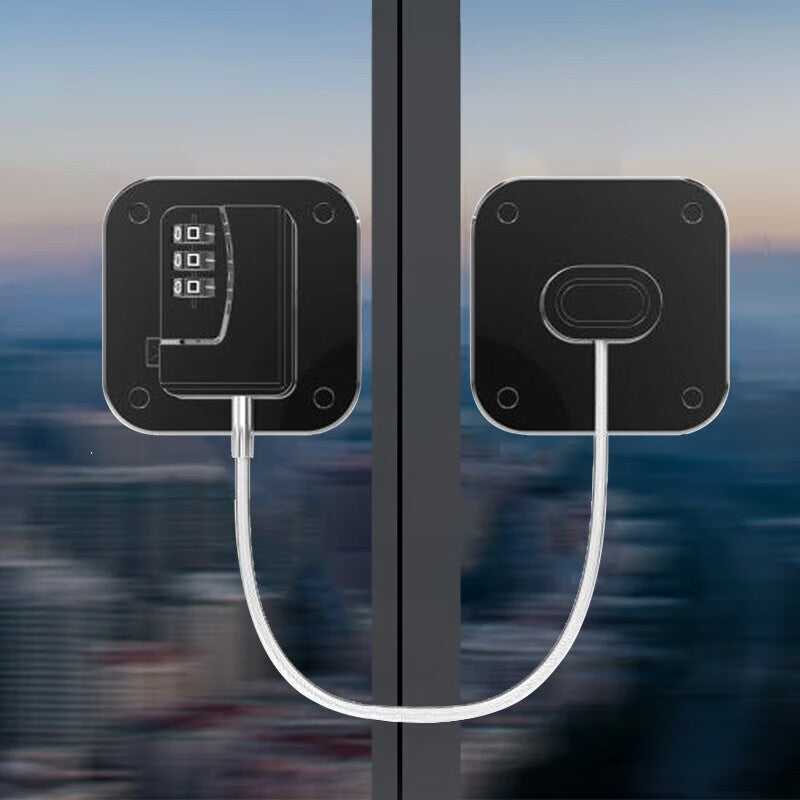 Deyu Crafts Products: No-drill window lock, sliding door safety lock limiter, window anti-theft lock, anti-push-open window lock, 257*70mm square combination lock