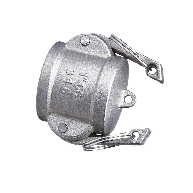 Pulinle 304 Stainless Steel Quick Connector Plug DC Type Female Wrench Type Quick Connect Clip Water Pipe Oil Pipe Plug Cap DN80 (3" 3")
