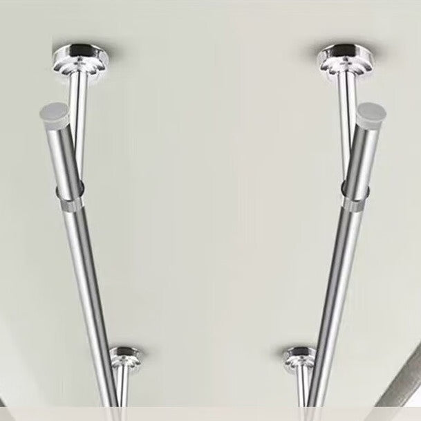 Deyu Crafts Stainless Steel Ceiling-Mounted Clothes Drying Rod for Balconies - Price per Piece 1.5m*40cm Silver