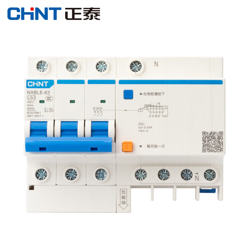 Chint NXBLE-63-3PN-C63 Leakage Protection Circuit Breaker