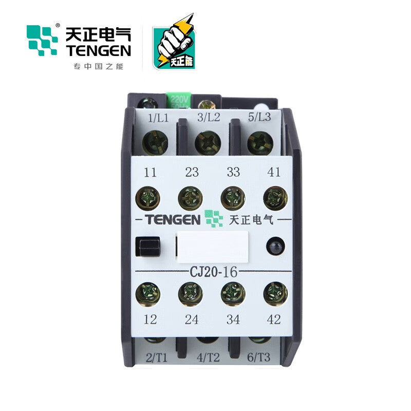 Tianzheng Electric TENGEN CJ20-16A 220V AC contactor 02010030029