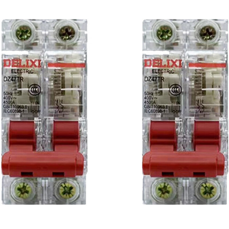 DELIXI ELECTRIC circuit breaker switch DZ47TR transparent MCB 6kA 2P C type 32A/can be customized
