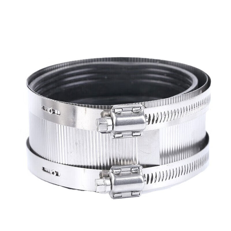 Winstein Stainless Steel Pipe Clamps, All-Steel 3-inch (DN75) PVC Pipe Drainage Pipe Special Hose Clamps, Flexible Cast Iron Pipe Clamps WSX174