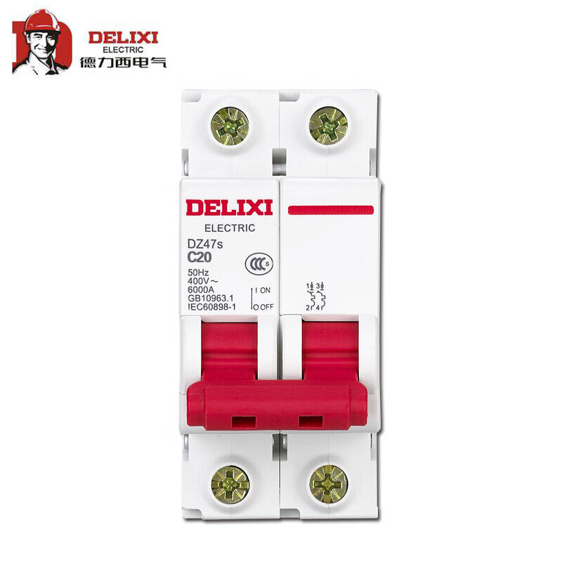 Delixi DZ47s C Type 2P 20A Small Circuit Breaker