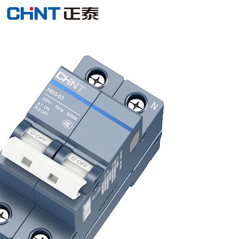 Chint (CHNT) small circuit breaker NB3-63 1P+N series C10 (pack of 3)
