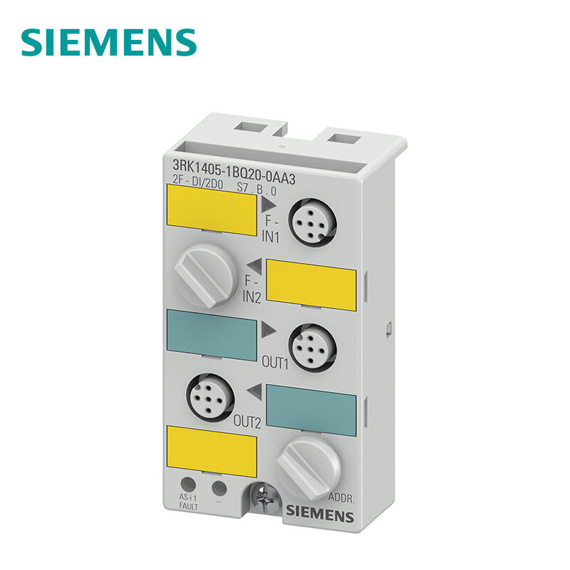 Siemens ASIsafe compact module K45F digital safety, 2F-DI/2DQ, 4 M12 sockets Mounting plate 3RK1901-2EA00 or 3RK1901-2DA00 must be ordered separately; 3RK14051BQ200AA3