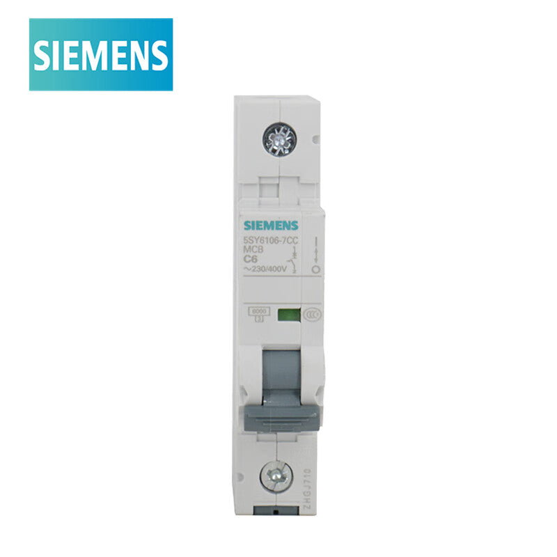 Siemens circuit breaker 5SY6106-7CC Type C 6A 1P 6KA single in and single out air switch main circuit breaker