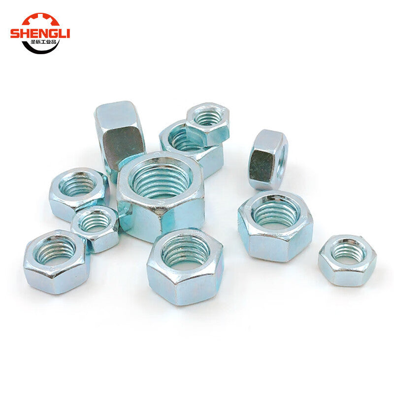 Shengli GB6170 High Strength Hexagonal Galvanized Nut, Grade 8 Hexagonal Screw Cap, M6 [200 Pieces]