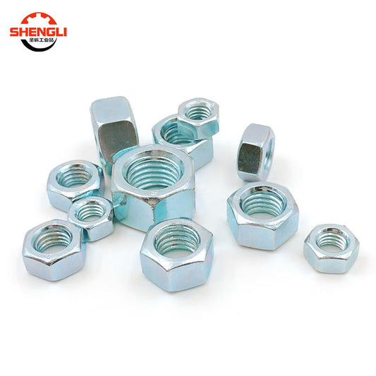 Shengli GB6170 High Strength Hexagonal Galvanized Nut, Grade 8 Hexagonal Screw Cap, M6 [200 Pieces]