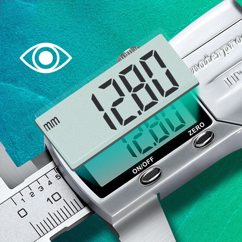 Mitz Vernier Caliper, All-Metal, High-Precision Digital Caliper, Waterproof and Dustproof, Industrial Grade, High-Definition Large Screen Electronic Caliper, Meets National Standards, 0-300/0.01mm/IP54/Original Type