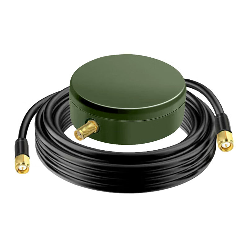 Junshan Technology Co., Ltd. Tiantong Satellite Handheld External Antenna, Magnetic Portable Mini Antenna, Anti-interference Vehicle/Boat Antenna, 5-meter Feeder Cable JK-TTWX-5M