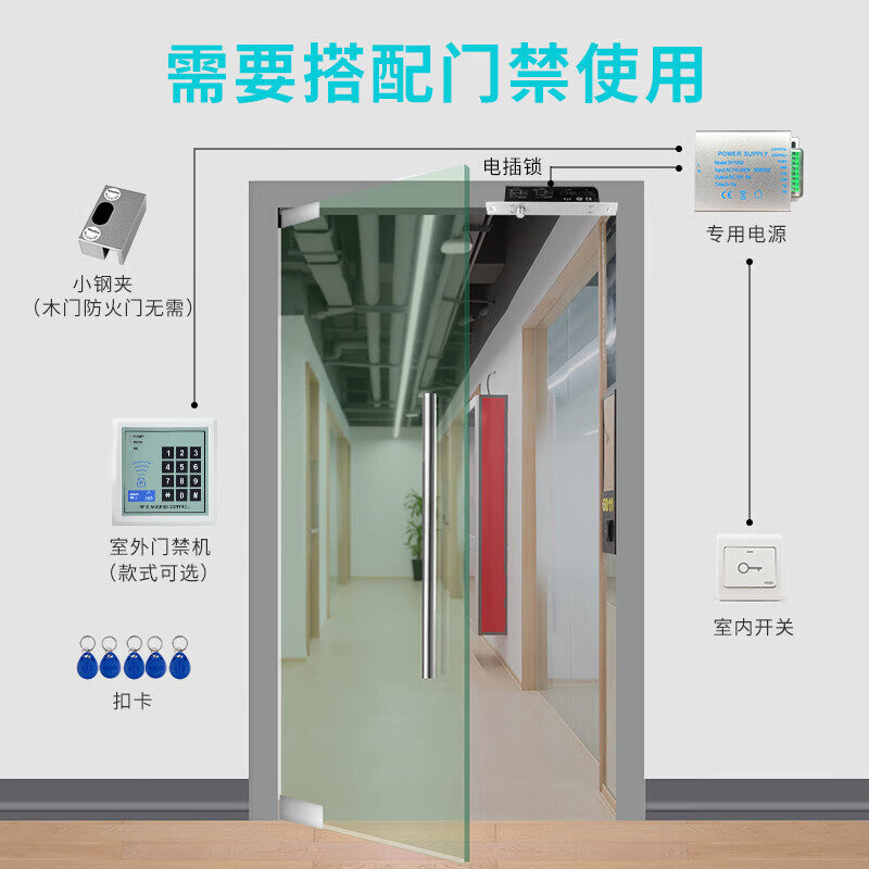 Bingyu Narrow Electric Bolt Lock, Low Temperature Adjustable Delay, Embedded Electric Lock for Office Access Control, Warehouse Fire Doors, 2-Wire, BH-147