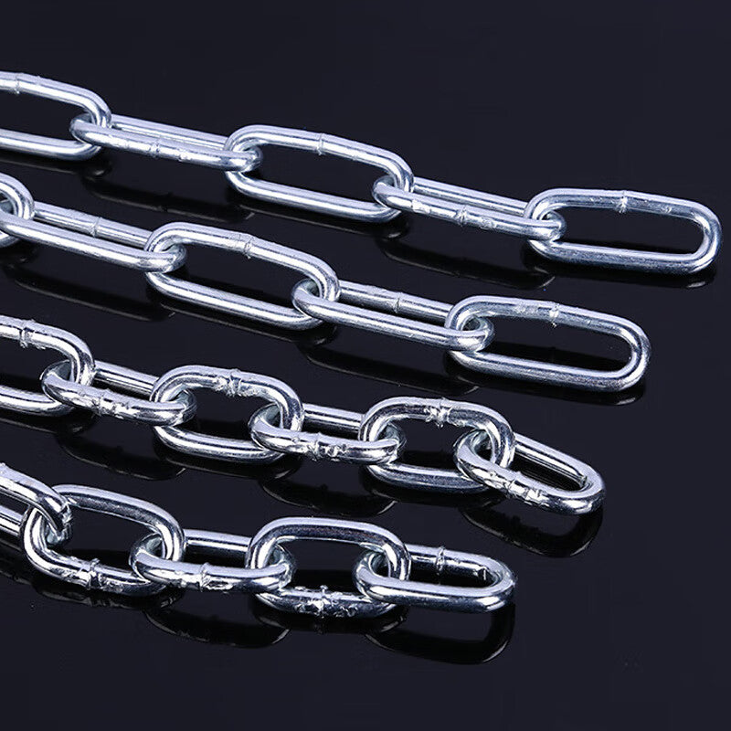 Jingu Lao KCAA-266 galvanized iron chain, anti-theft, thickened and lengthened welded iron chain lock, hanging chain for cattle, M3, 1 meter long.