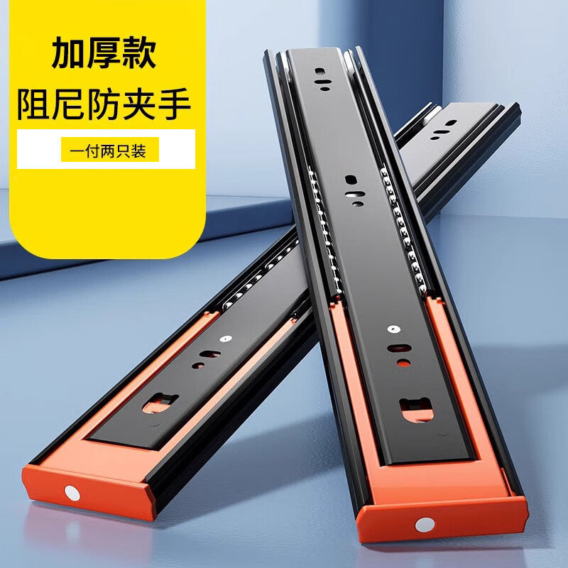 Pango Precision Universal Cabinet Drawer Slides with Ball Bearing Rails, Stainless Steel, 12 inches (30 cm) [Two Pairs]