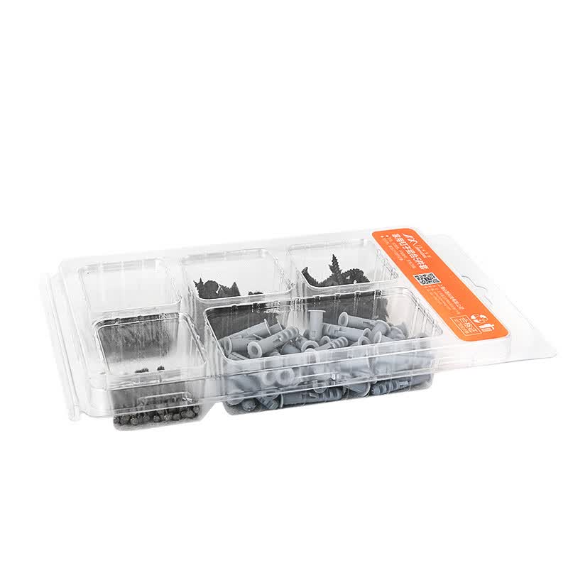 Jimmy Home JM-G1601B Household Nail Set, Drywall Screws, Plastic Expansion Tube Screws, Phillips Self-Tapping Screws, 210 pieces