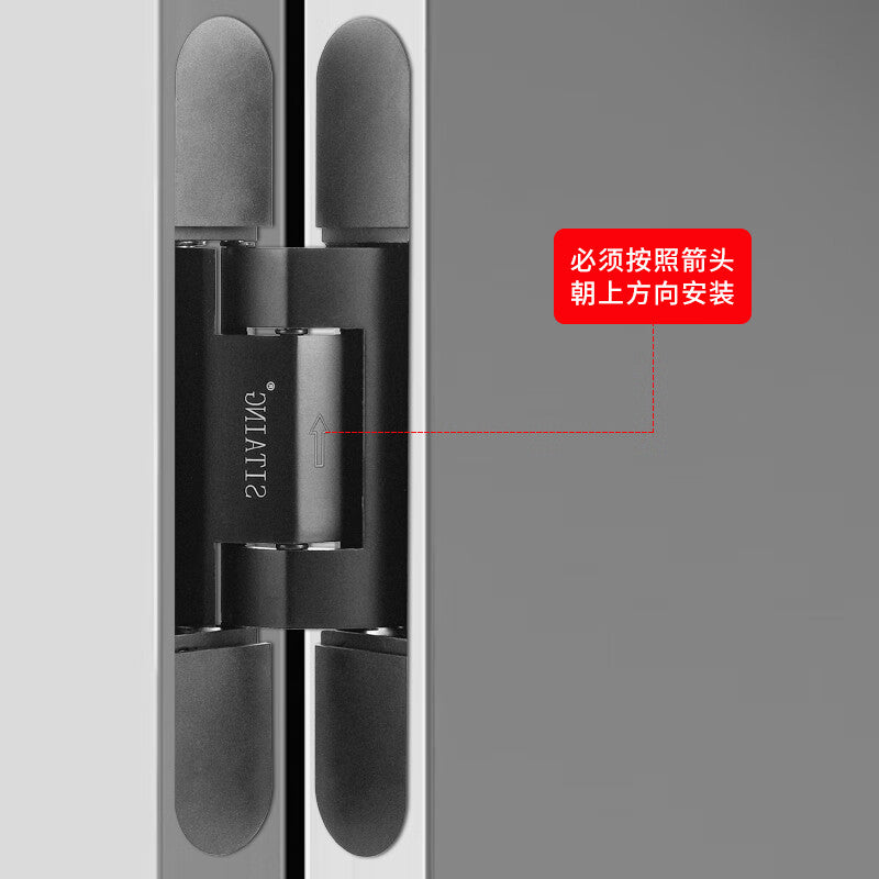 Fully automatic hydraulic soft-close hinge concealed door adjustable folding door without soft-close, black household hardware.