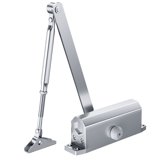 Tinghui door closer hydraulic buffer automatic door closing device for fire doors, fire extinguishing doors, and wooden doors, with a positioning function (medium size).