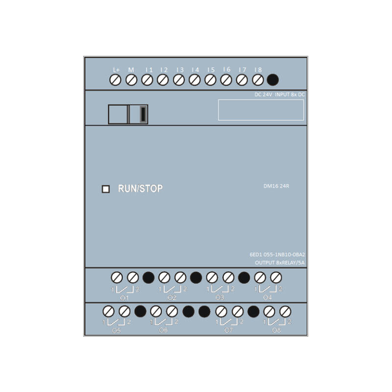 Siemens LOGO!DM1624R expansion module,SV/E/A:24VDC/24VDC/relay,8 digital input/8 digital output,4TE for logo! 8;6ED10551NB100BA2