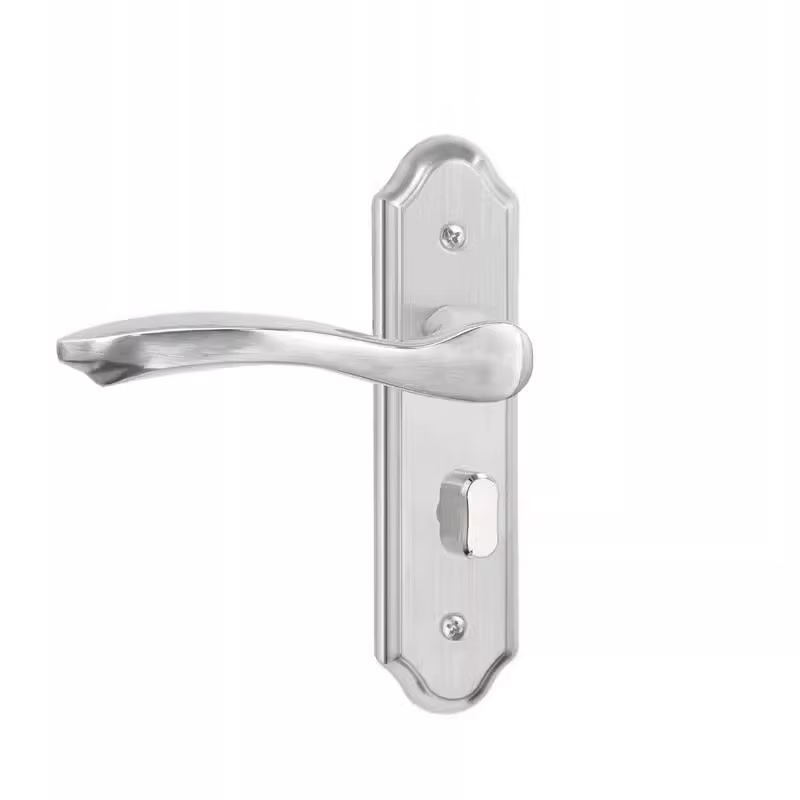 Basic bathroom door lock, universal keyless door handle, bathroom toilet/shower room door handle, 110mm hole spacing