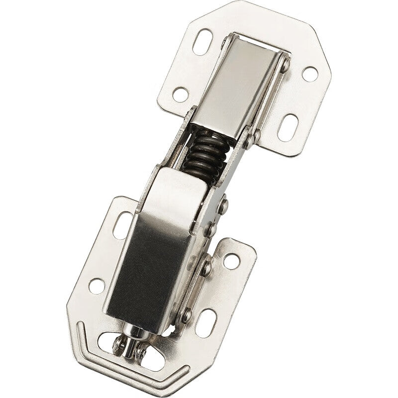 Thousand-speed wheel bridge type soft-close damping thickened door and cabinet hinge, 4-inch wardrobe special, thickened spring, hardened solid rivets, 4-inch bridge type [4 pieces]
